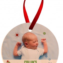 Natural Wood Maple Sublimation Holiday Ornament - 2.75 in Round A-2