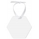 Honeycomb Aluminum 2-Sided Ornament with White Ribbon (4854 )  A-6