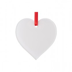 AKXH13 Sublimation Blank Acrylic Heart Ornament ( 3''x 2.75'') AKXH13  E-1