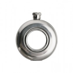 Mini Round Hip Flask 5OZ with Aluminum Insert B05JH  FL-11