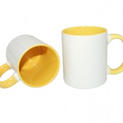 11oz Inner Rim Color Mug Yellow (36pcs/case) (MUG-IR11Y ) FL-2