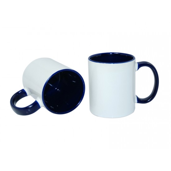 11oz Inner Rim Color Mug Blue (36pcs/case)  (MUG-IR11B) FL-3