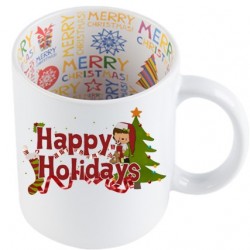 11oz Motto Mug Merry Christmas (BD101-CM)  FL-13
