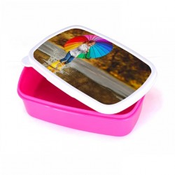 Sublimation Plastic Lunch Box With Premium Metal Insert -PINK  (BFH-P)  J-3