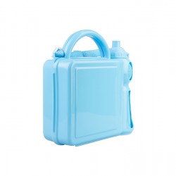 Handle Lunch Boxes w. Insert Plastic, Blue ( BFH46071LB )  J-3