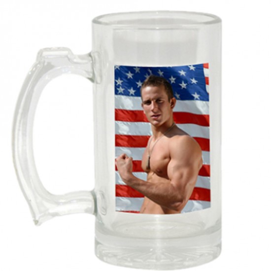 Clear Glass Sublimation Beer Stein 20oz Clear Glass Sublimation