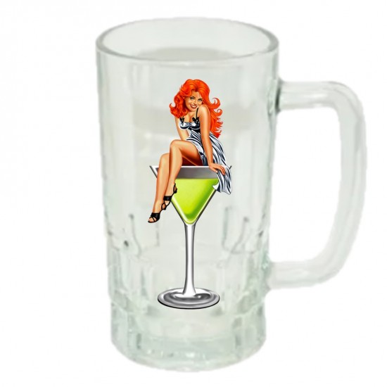 Clear Glass Sublimation Beer Stein 20oz Clear Glass Sublimation