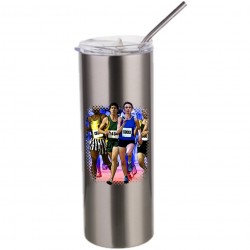 20oz/600ml Stainless Steel Skinny Tumbler with Straw & Lid (Silver) (BW34S-600) FL-11