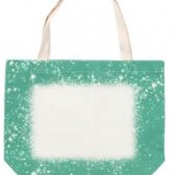 TD-HBD3548GR Sublimation101 Blank Faux Bleach Poly-Linen Totebag Green