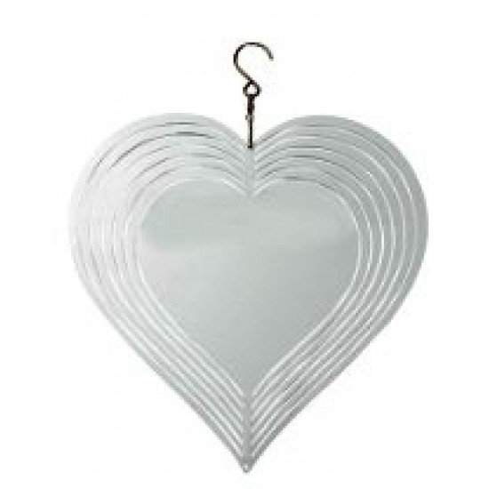 Double-Sided Sublimation Blanks Aluminium Wind Spinner Heart (Heart, 10 inch)