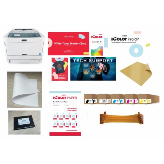 Uninet iColor 650 White Transfer Printer w/ Textile Bundle, Software