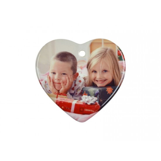 3" Heart Ornament with Hole w/ String 25/pack (H001)  D-8