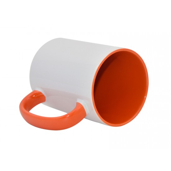 15oz Inner Rim Color Mug Orange (12pcs) FL-5