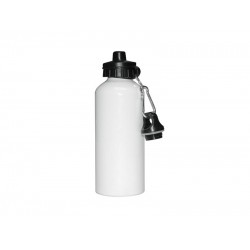 600ml Aluminium Water Bottle with Two Caps White  (WB-AL600WT)  FL-8