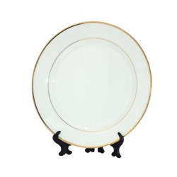 7.5" Ceramic Plate with Gold Rim (P8H-06) E-2