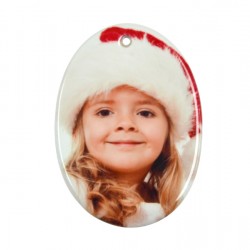 3 inch Oval Ornament with String 25/Pack D-8