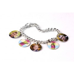 5900 Charm Bracelet with 5 Bales With Circle Charms  B-8