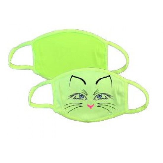 Facial Fashion Cover Neon -Green 2 Ply Poly Performance Dry Fit Facial Fashion Covers  (FC2PLYG )   NO RETURN ON THIS PRODUCT OR REFUND!!!!