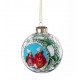 8cm Plastic Christmas Ball Ornament w/ Green String (Clear) (SDC8-GR) D-7 sub101
