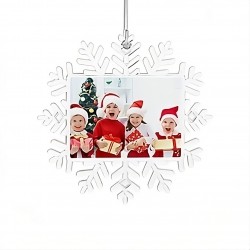 Hanging Plastic Ornament Snowflake 5.5"x5.5"  (SDSF01 )
