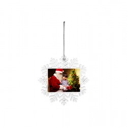 Hanging Plastic Ornament Snowflake  4.13" x 4.13"