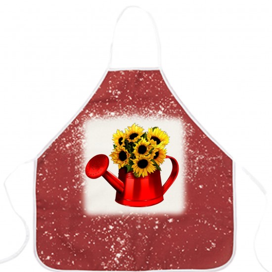 Sublimation101 Blank Faux Bleach Poly-Linen Apron ( Red ) TD-WQAD7072RD