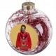 8cm Plastic Christmas Ball Ornament w/ Red String (Clear) (SDC8-RD) D-7 sub101