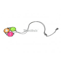 Sublimation Necklace w/ Three Round Charms (XL01) ( 