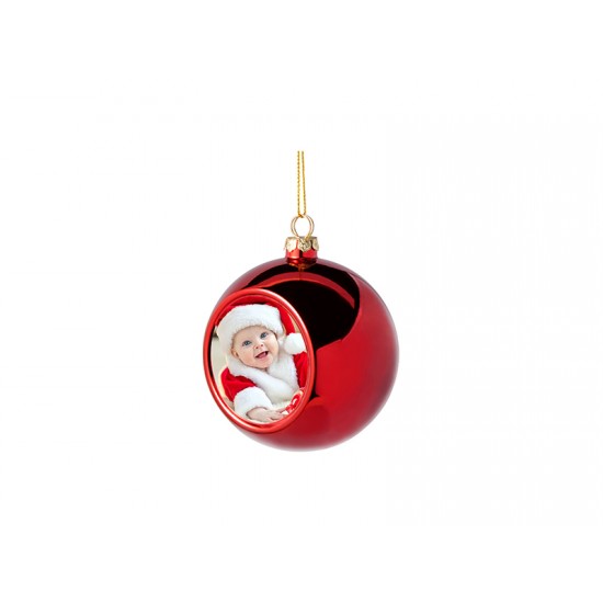 Plastic Christmas Ball Ornament (Red)  B-9