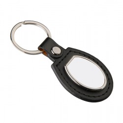 PU Oval Key Chain black (YA108 )  