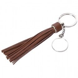 Round Key Chain w/ Long Tassel (Brown) (YA119R-BR) 