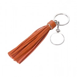 Round Key Chain w/ Long Tassel (Orange) (YA119R-O)  