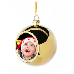 Plastic Christmas Ball Ornament Gold ( XMB8-G ) B-9