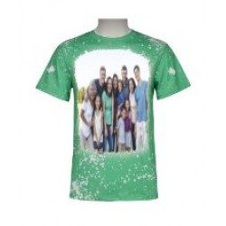 Green 2XL Faux Bleach Sublimation Shirt