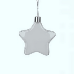 Hanging Plastic Star Ornament 3.75"  ( SDB04 )  B-8 