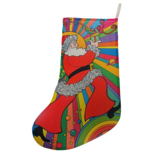 Double Sided Linen Christmas Stocking