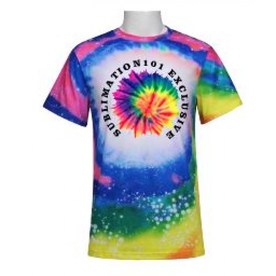 Rainbow Tie Dye   Faux Bleach Sublimation Shirt